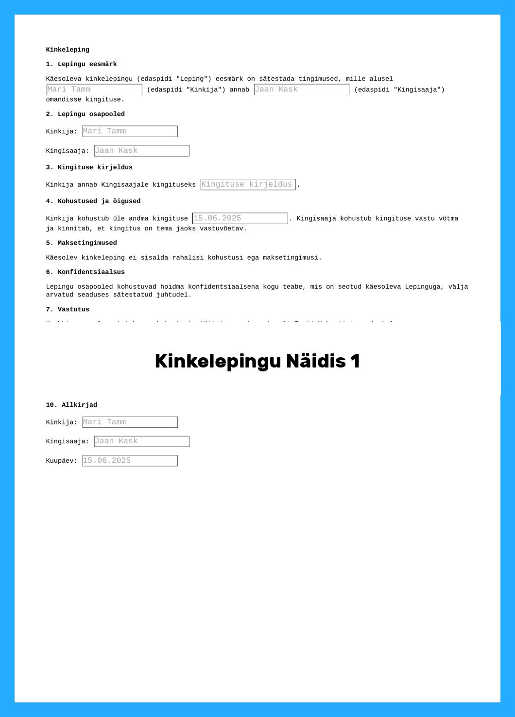 Kinkelepingu Näidis